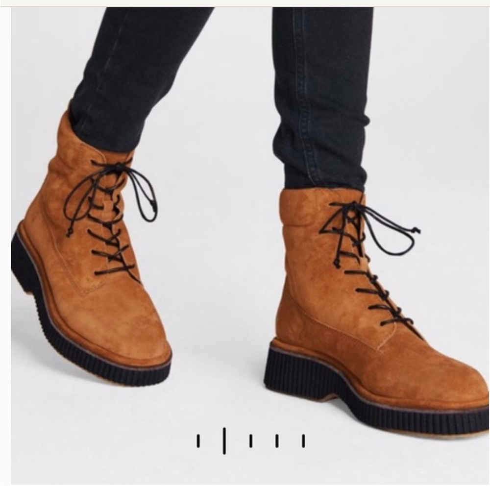 rag & bone Tan and Black Ankle Boots with Platform Sole